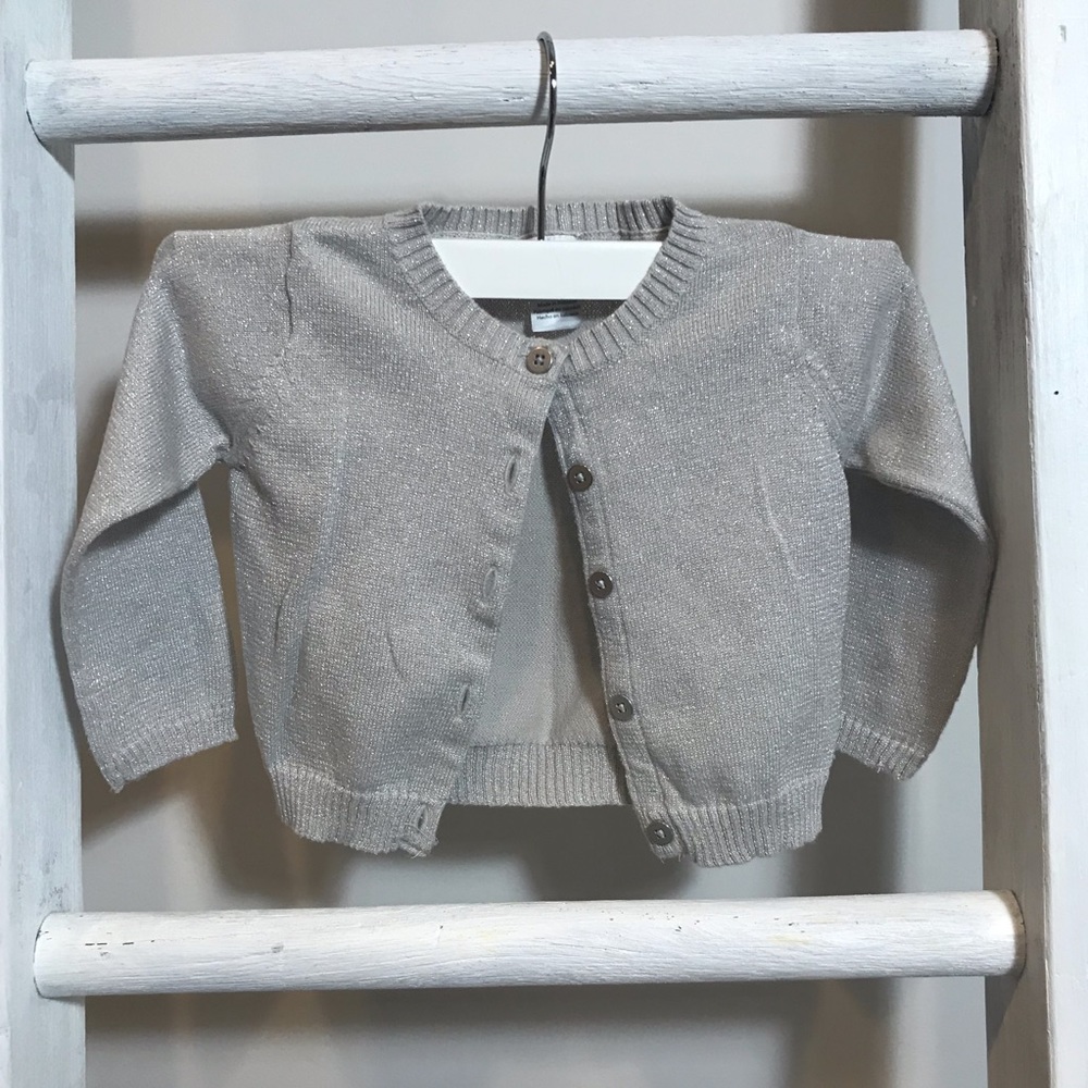 NWOT Carter’s Sparkly Silver Cardigan